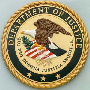 department of justice painted military seal