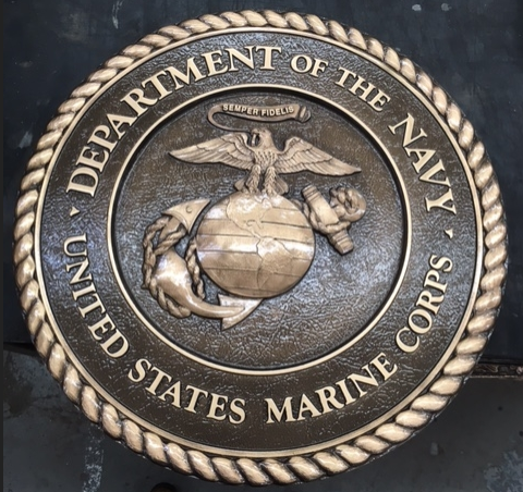 official bronze military seal cast bronze plaque marine corps