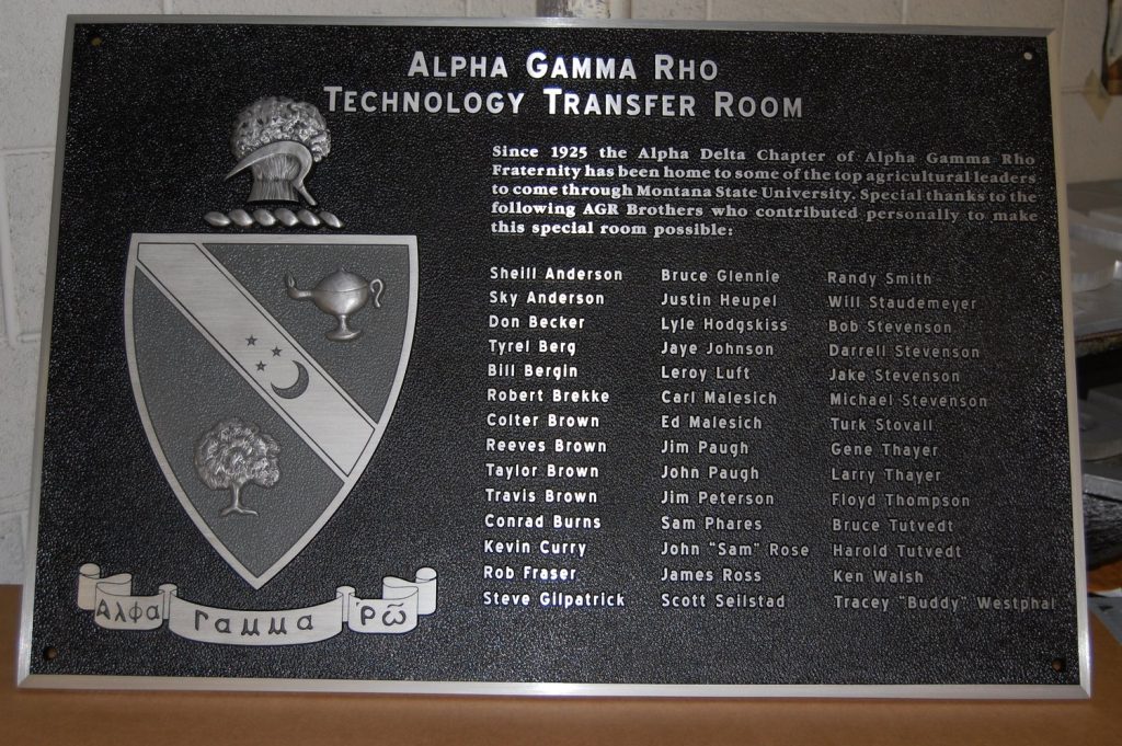 Custom cast aluminum plaque with custom logo