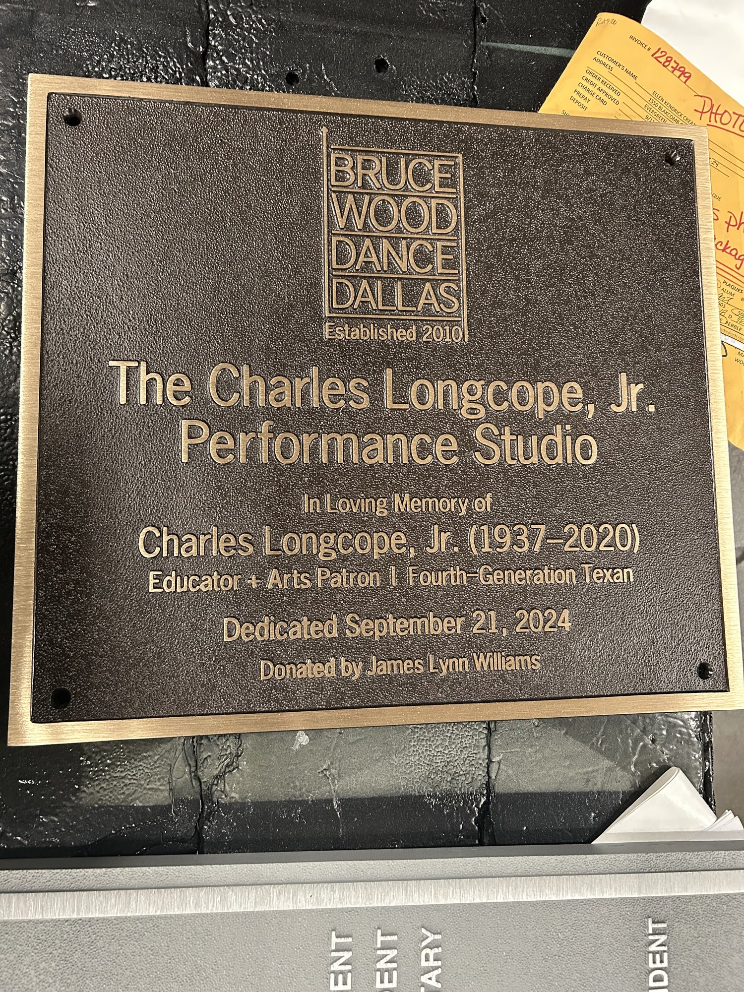 custom cast bronze plaque