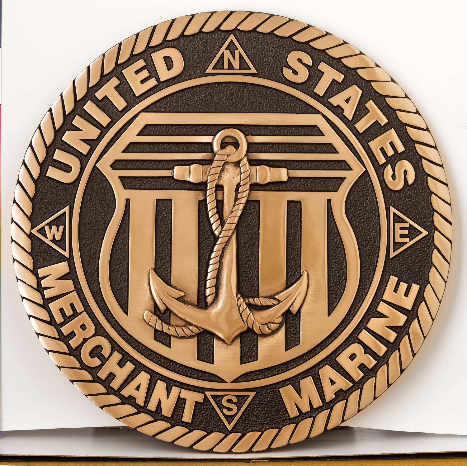 custom 3d sculpted bronze military plaque merchant marine